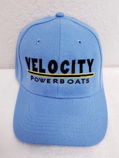 Light Blue Velocity Powerboats Baseball Cap Adjustable